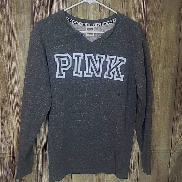 Victoria's Secret Tops - PINK Victorias Secret Sweatshirt Sz XS/XP Gray